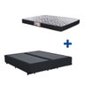 Cama Box Casal Bipartido Preto + Colchão Espuma D28 138x188x30 - 1