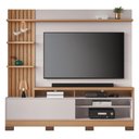 Ver imagem 1 de Home Theater Maceió para TV 65" 200cm MDF-MDP com LED Freijó Off White Colibri Móveis
