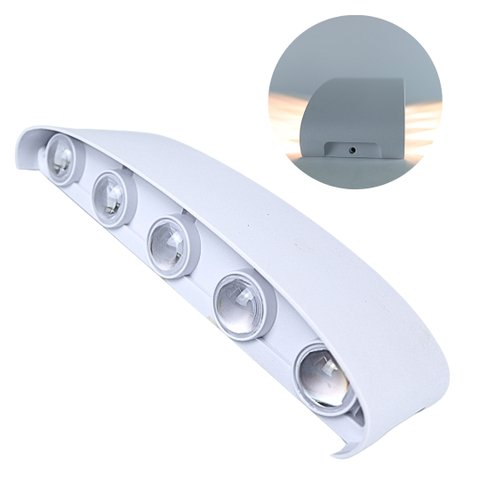 Arandela Led 10w Efeito 10 Fachos Branco Quente 3000-3500k Acabamento Branco Biv Marca Hitec