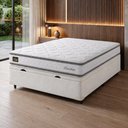 Ver imagem 2 de Cama Box Baú Casal Molas Ensacadas Bourbon 138x188x61cm Hellen