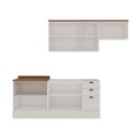 Ver imagem 3 de Cozinha Completa Iluminata 8 Portas 3 Gavetas 100% MDF Branco/Ébano - Genialflex