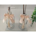 Ver imagem 1 de Kit para Lavabo Difusor com Varetas Saboneteira Vaso e Bandeja Espelhada