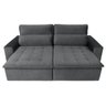Sofá 4 Lugares Focus com Pillow 2.50M Retrátil e Reclinável Veludo - Grafite - 4