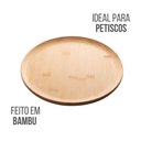 Ver imagem 3 de Prato de Bambu Bandeja Petisqueira Tábua Redonda Lyor 18x18cm