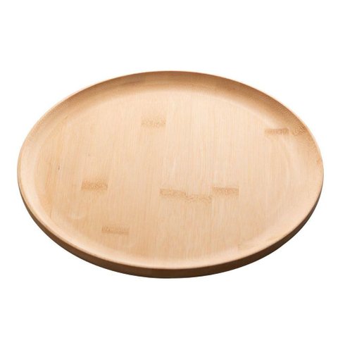 Prato de Bambu Bandeja Petisqueira Tábua Redonda Lyor 18x18cm