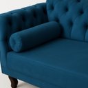Ver imagem 3 de Divã Recamier Sala 150cm em Veludo Capitonê de Luxo Pés Luis Xv