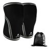 Par de Joelheira IronBrace Alasca - Neoprene 7 mm com costura ultra reforçada:M/Preto/Unissex - 1