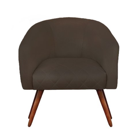 Poltrona Estela Tresse Suede Marrom - Dominic Decor