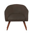 Ver imagem 1 de Poltrona Estela Tresse Suede Marrom - Dominic Decor