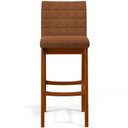 Ver imagem 6 de Kit 05 Banquetas Alta Para Cozinha Sala De Jantar Fixa Mila B04 Bouclê Terracota - Lyam Decor