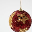 Ver imagem 2 de Kit 2 Bolas Natalina Árvore de Natal Estrela Artesanal 80mm