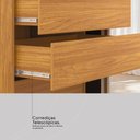 Ver imagem 4 de Guarda Roupa Casal Riva 2 Portas Deslizantes Flex Cinamon Touch/off White com Espelho e Pés - Demó