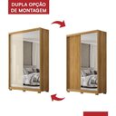 Ver imagem 6 de Guarda Roupa Casal Riva 2 Portas Deslizantes Flex Cinamon Touch/off White com Espelho e Pés - Demó