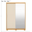 Ver imagem 7 de Guarda Roupa Casal Riva 2 Portas Deslizantes Flex Cinamon Touch/off White com Espelho e Pés - Demó