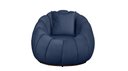 Ver imagem 4 de Kit Poltrona c/ Puff + Almofada Concha Veludo Azul Marinho