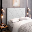 Ver imagem 6 de Cabeceira Cama Box Casal Mel 140cm com Frame Sintético Branco - Abmaza