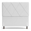 Ver imagem 5 de Cabeceira Cama Box Casal Mel 140cm com Frame Sintético Branco - Abmaza