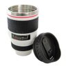 Caneca Copo Térmico Lente Câmera Fotográfica Canon Alumínio Quente Frio Branco 400ml - 4