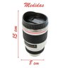 Caneca Copo Térmico Lente Câmera Fotográfica Canon Alumínio Quente Frio Branco 400ml - 6
