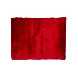 Tapete Quarto Sala Retangular Peludo Felpudo Vermelho 1x1,50 - 1