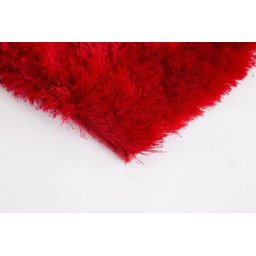 Tapete Quarto Sala Retangular Peludo Felpudo Vermelho 1x1,50 - 2