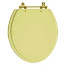 Ver imagem 1 de Assento Sanitário Convencional Oval Bege Saara para Vaso Deca com Ferragem Dourada