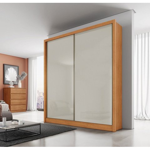 Guarda Roupa Solteiro MDF 2 Portas 3 Gavetas Ávila Marrom/Cinamomo Fendi