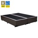 Ver imagem 2 de Cama Box King Bipartido Sintético Marrom Emth 193x203x40