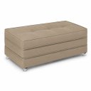 Ver imagem 1 de Puff Cama Solteiro Dobrável com Rodízios Zari Decor - Suede Caramelo