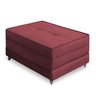 Puff Cama Solteiro Dobrável com Rodízios Zari Decor - Suede Bordô - 1