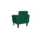 Ver imagem 3 de Poltrona Decorativa Classic Suede Verde Pés Madeira Mz Decor