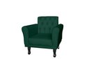 Ver imagem 1 de Poltrona Decorativa Classic Suede Verde Pés Madeira Mz Decor