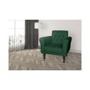 Ver imagem 5 de Poltrona Decorativa Classic Suede Verde Pés Madeira Mz Decor