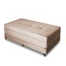 Pufe Cama Dobrável Casal 130cm Zari - Suede Caramelo - 1