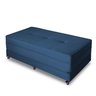 Pufe Cama Dobrável Casal 130cm Zari - Suede Azul - 1