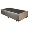 Cama Báu Box Base Solteiro Suede Bege Blindado com Pistões a Gás. - 4