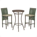 Ver imagem 1 de Mesa Bistrô e 2 Banquetas Roma Marrom Corda Náutica Estofado 7 Trama Original