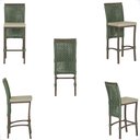 Ver imagem 5 de Mesa Bistrô e 2 Banquetas Roma Marrom Corda Náutica Estofado 7 Trama Original