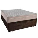 Ver imagem 2 de Cama Box Baú Casal Suede + Colchão Sereneprime Molas Ensacadas 138x188x69 Marrom