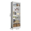 Ver imagem 2 de Kit com 02 Estantes Livreiros 1404 Qmovi Branco