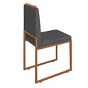 Ver imagem 1 de Cadeira Sala Jantar Barcelona – Base Bronze:cinza