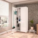 Ver imagem 5 de Conjunto 1 Armário 2 Portas Multiuso e 1 Armário Aéreo Basculante Pérola Yescasa