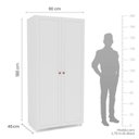 Ver imagem 3 de Conjunto 1 Armário 2 Portas Multiuso e 1 Armário Aéreo Basculante Pérola Yescasa