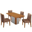 Ver imagem 2 de Mesa de Jantar Isadora 120cm Tampo Mdf Laminado com 4 Cadeiras Eloise
