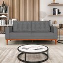 Ver imagem 2 de Sofá 2 Lugares Dubai Suede Cinza - ADJ Decor