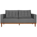 Ver imagem 3 de Sofá 2 Lugares Dubai Suede Cinza - ADJ Decor