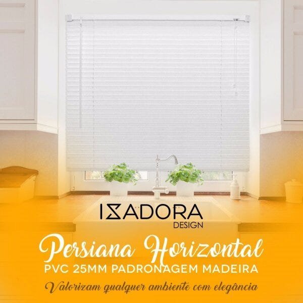 Persiana Horizontal PVC Isadora Design 1,60mx1,00m - 2
