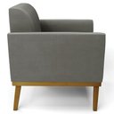 Ver imagem 6 de Poltrona Decorativa Base Madeira Castanho Maressa Suede Grafite - Ibiza