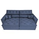 Ver imagem 5 de Sofá Retrátil e Reclinável 2.72M com Molas Cama Inbox Estilo Suede Velusoft Azul