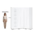 Ver imagem 3 de Guarda Roupa Modulado Roupeiro de Canto L 4 Portas 4 Gavetas 4 Prateleiras Versatille Yescasa